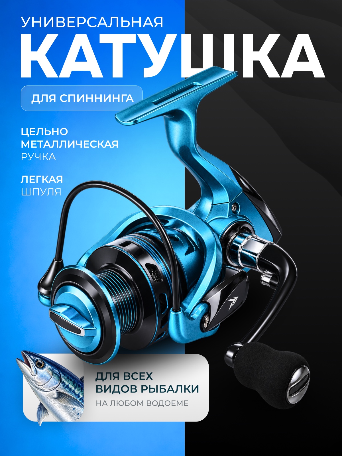 Дизайн карточки рыболовной катушки